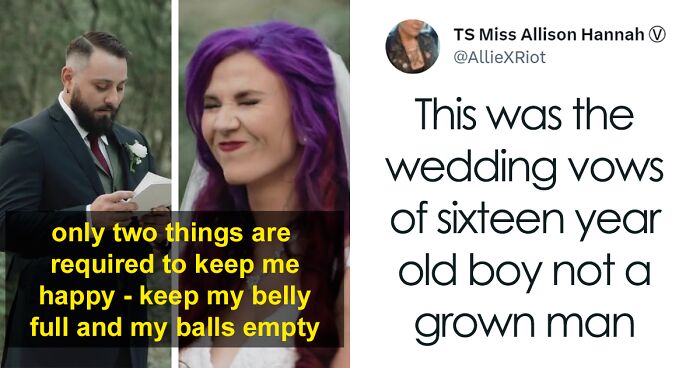 “Throw The Whole Man Out”: People’s Reaction To Dude’s Wedding Vows