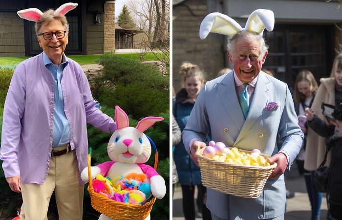 24 Images Of Unlikely Celebrities Dressed Up For Easter Made With The Help Of Artificial Intelligence