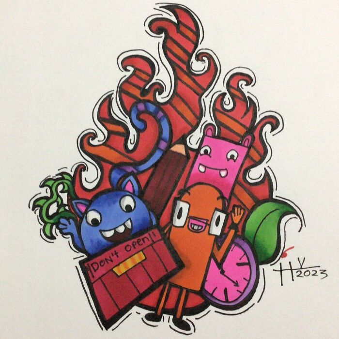 I Made These Artworks Inspired By Other Marker Creators