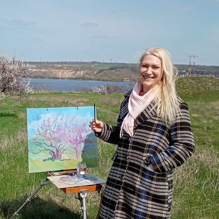 We Decided To Paint Outside For The First Time This Spring In A Front-Line Town In Ukraine