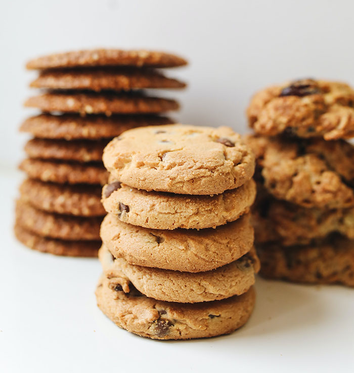 Stacked Cookies On The Table 