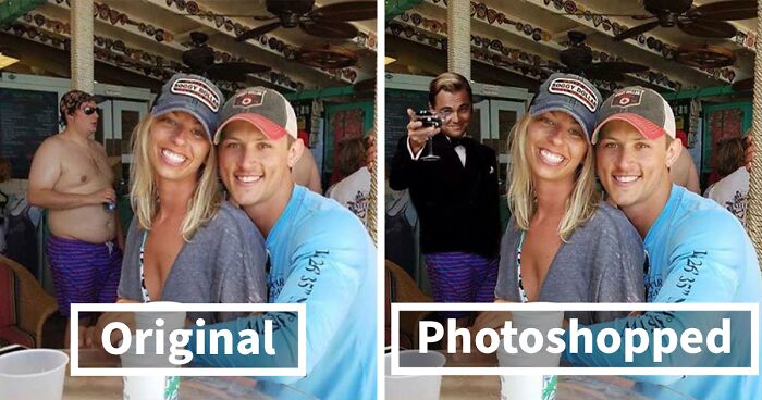 The Internet Hilariously Responds To Couple's Request To Remove Shirtless Man From Their Photo (52 Pics)