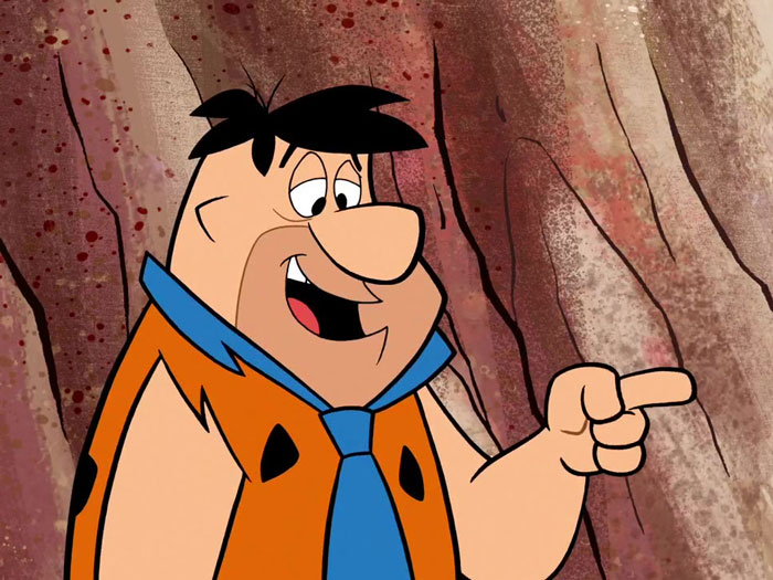 Fred Flintstone pointing finger 