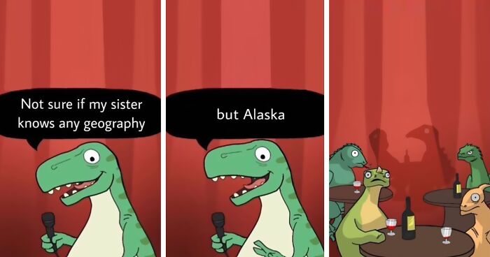 Meet My Creation, Standup T-Rex, A Dino On A Mission To Spread Bad Jokes And Puns (70 Pics)