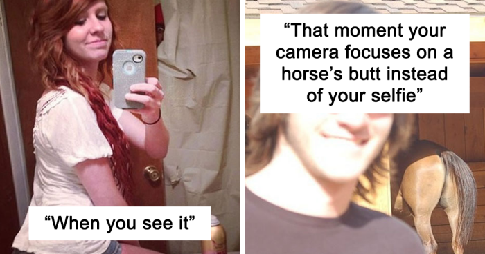 34 Hilarious Times People Forgot To Check The Background When Taking A Selfie