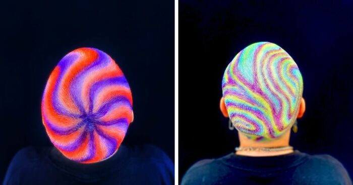 This Professional Hairstylist Uses Her Clients’ Hair As A Canvas, Resulting In Vibrant And Intricate Designs (25 Pics)