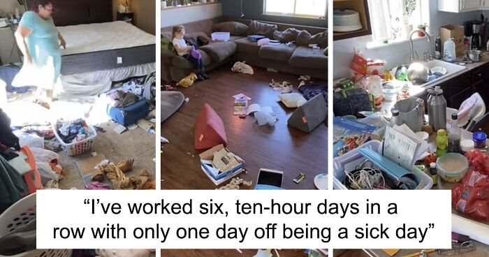 Mom Who Works 10-Hours A Day, 6 Days A Week Comes Back To A Mess As Husband Is Too 