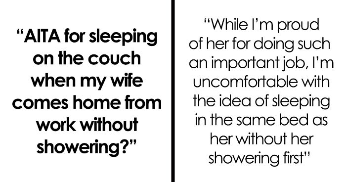 Doctor Wife Never Showers When She Comes Back From Work, Her Husband Decides To Sleep On The Couch