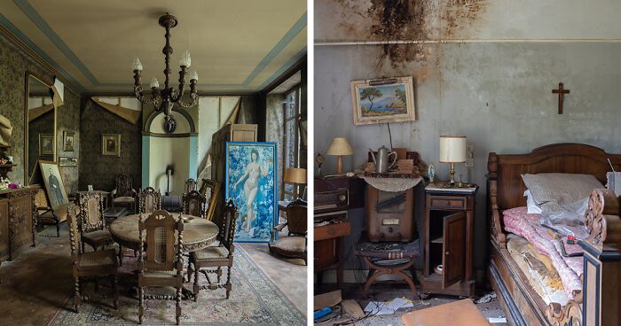 I Explored An Abandoned Chateau In Belgium With Belongings Left Behind (18 Pics)