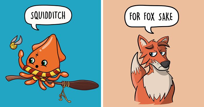 My 70 Punny Illustrations To Brighten Your Day Because Bad Puns Are 'How Eye Roll'