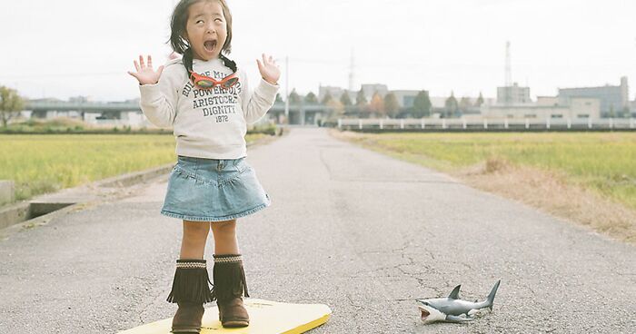 This Japanese Photographer Created A Photo Series Dedicated To His Then 4-Year-Old Daughter, And The Result Is Adorable (26 Pics)