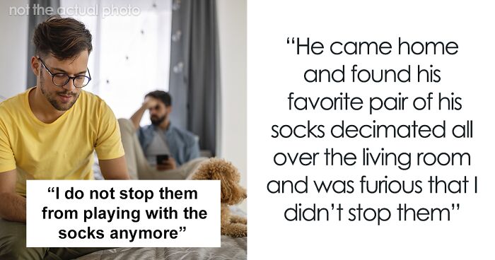 Guy Gets Creative In Teaching His Boyfriend To Pick Up His Socks, 