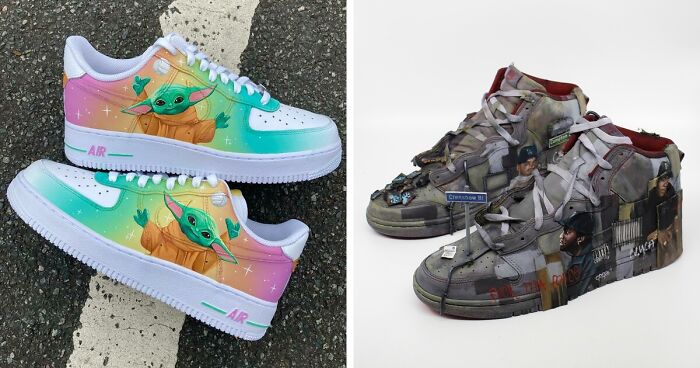 I Paint Various Designs On Sneakers (45 Pics)