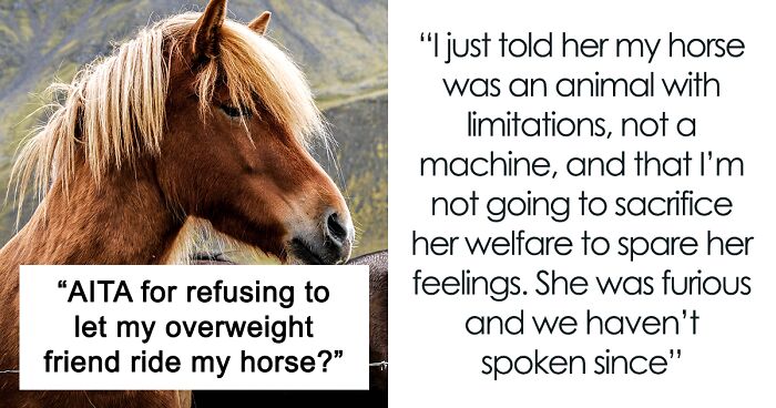 Woman Gets Accused Of Fat-Shaming Her Friend After Telling Her She Can't Ride Her Horse