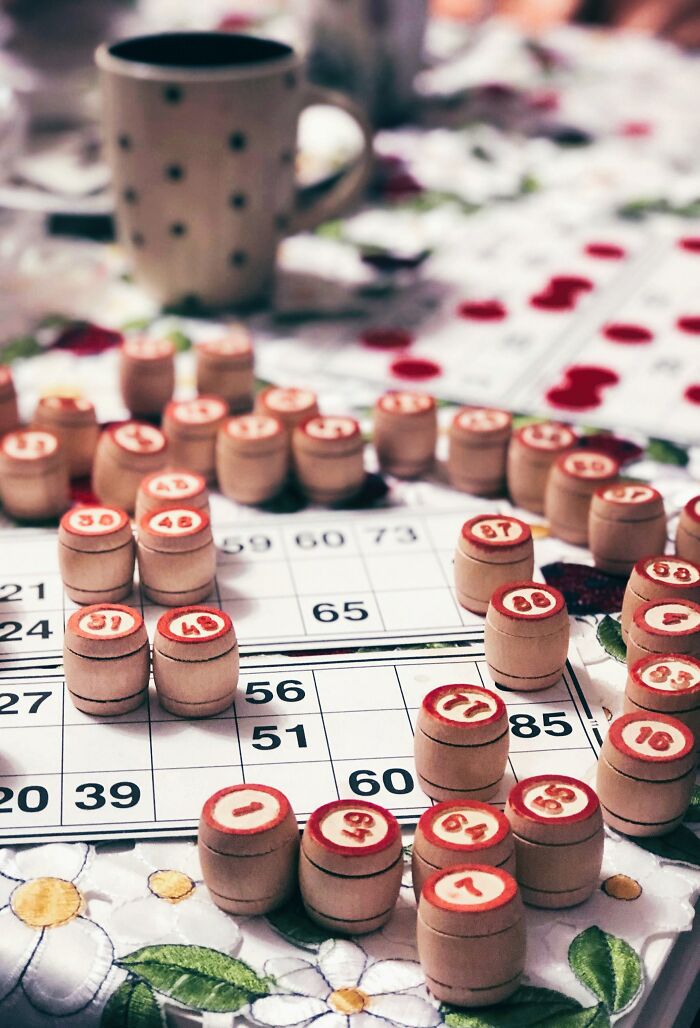 Bingo Numbers On The Table 