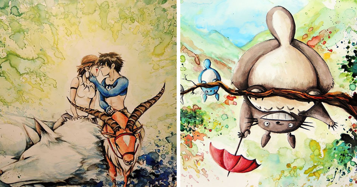 This Artist Reimagines Studio Ghibli Movies Into Stunning Watercolor  Paintings, And Here Are 14 Of Them | Bored Panda