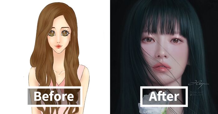 Twitter Artists Reveal Their First And Their Most Recent Artworks To Compare Their Art Improvement Over The Years (70 Pics)