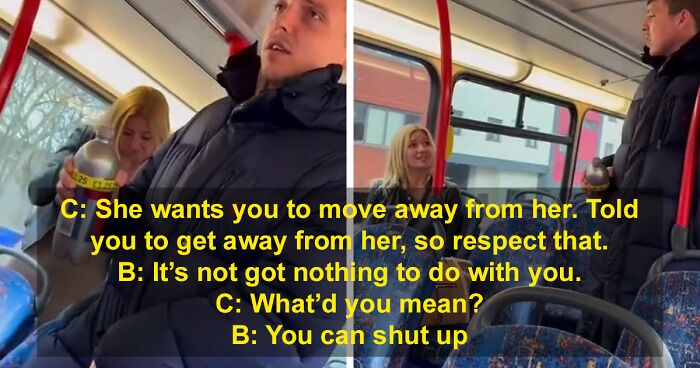 Woman Defended By Fellow Passengers After Random Guy Tries To Sit Next To Her On Empty Bus