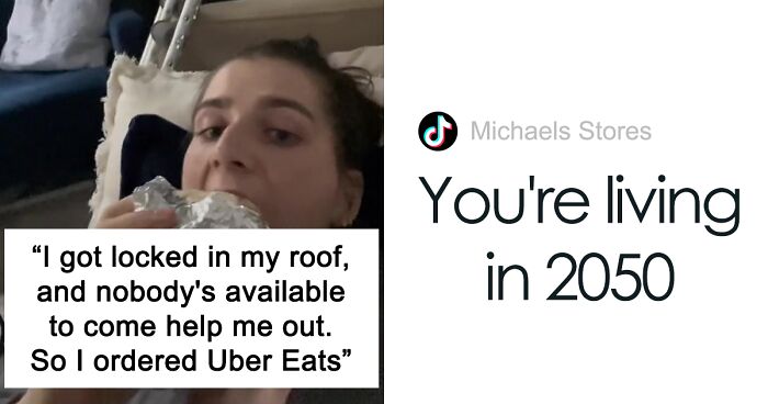 Woman Gets Stuck On Roof, Decides It’s Faster To Order Uber Eats Than Call For Help