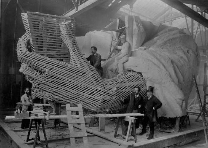 Sculpting Of A Statue Of Liberty Model In Paris, 1882