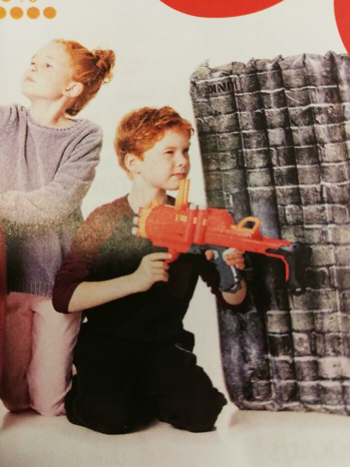 This Ad Of A Kid Holding A Nerf Gun The Wrong Way