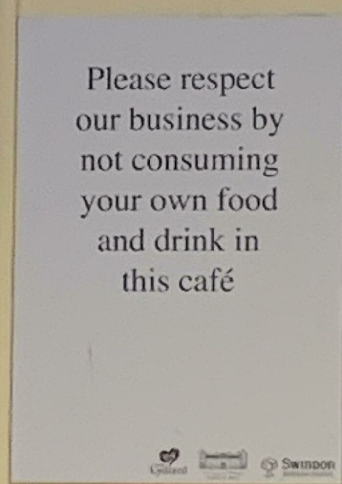 This Sign For Employees In The Kitchen At The Cafe I Work In