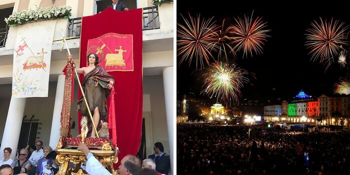 Person celebrating Festa Di San Giovanni Battista 