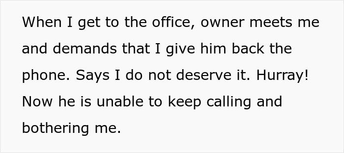 Boss Confiscates Employee’s Company Cell Phone Because He Doesn’t ‘Deserve’ It, Gets Angry When His Employee Ignores His Calls