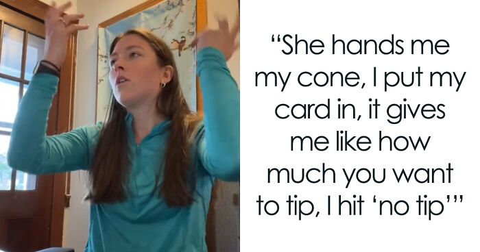 Cashier Throws A Fit Over Customer Not Leaving A Tip On A $2 Ice Cream Cone, The Woman Goes Viral With 1.7M Views Retelling The Story