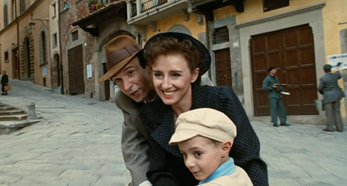 Guido Orefice with his family from Life Is Beautiful