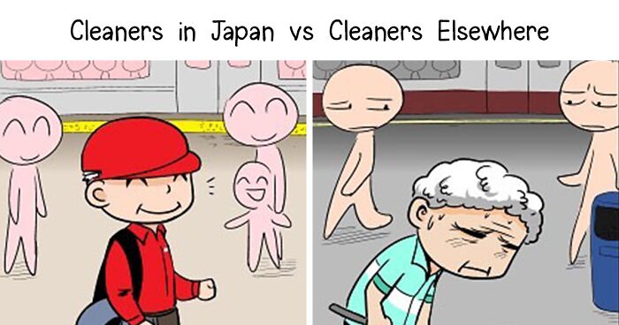 Cultural Contrasts: 49 Comics That Explore Differences Between Japan And Other Countries Created By This Artist (New Pics)