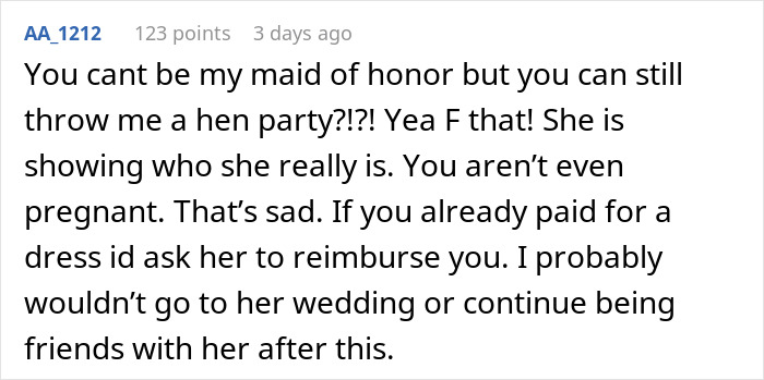 Bride Doesn't Want Her Maid Of Honor To Be Pregnant, Asks Her Best Friend Of 20 Years To Step Down, Even Though She's Not Pregnant Yet