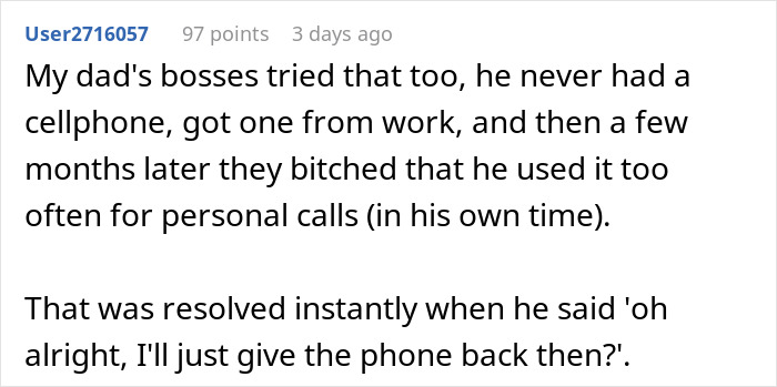 Boss Confiscates Employee’s Company Cell Phone Because He Doesn’t ‘Deserve’ It, Gets Angry When His Employee Ignores His Calls