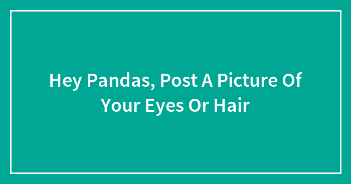 Hey Pandas, Post A Picture Of Your Eyes Or Hair (Closed)