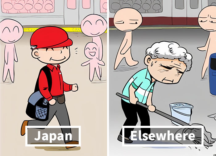 35 Everyday Things That Differ From Japan Vs. Other Countries As Portrayed By This Comic Artist