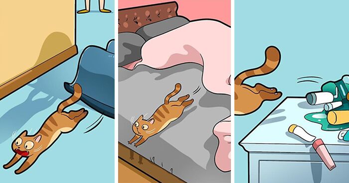 The Daily Realities Of Living With A Cat, Perfectly Captured By This Artist (40 New Pics)