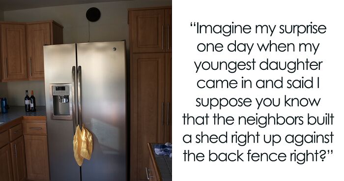 Netizens Are Admiring This Tale Of A Guy Ending Up Buying Neighbor's Wife A $2.2K Fridge After Building A Shed On Their Property Line