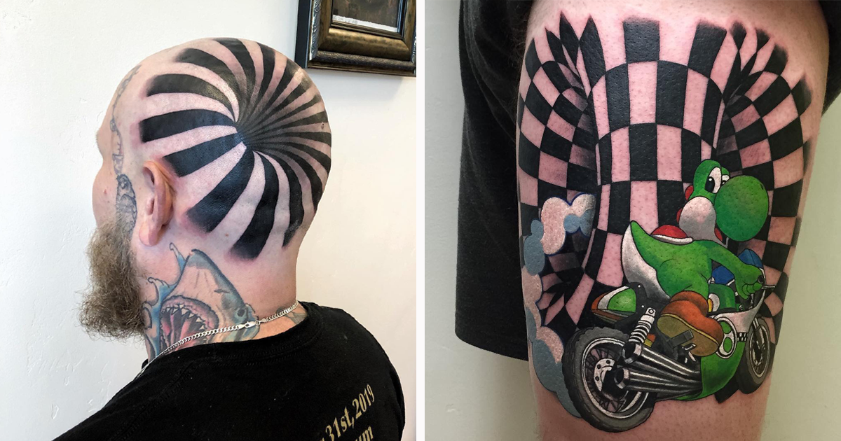 Mind-Blowing Optical Illusion Tattoos to Inspire Your Next Ink