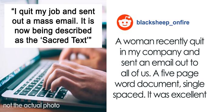 Person Sends Out A Company-Wide Email Before Quitting, Management Deletes It While Fellow Co-Workers Hand Out Copies