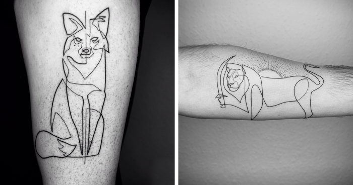 45 Gorgeous One-Line Tattoos By Mo Ganji That Might Inspire Your Next Ink