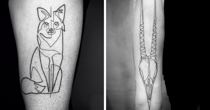 This Artist Has Captivated Audiences Worldwide With His Masterful One-Line Tattoos (45 Pics)