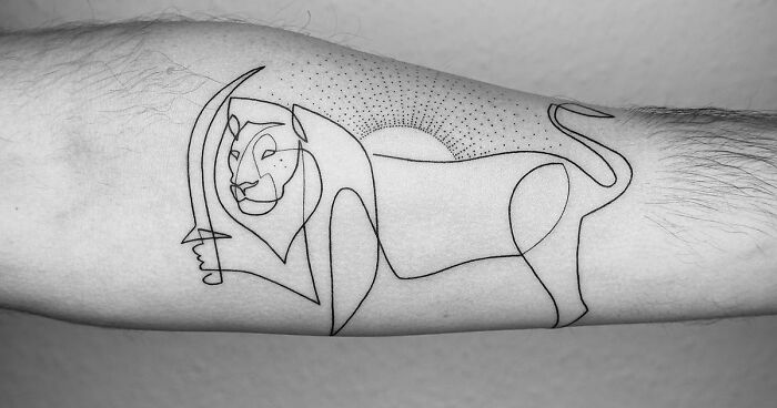 45 Of Mo Ganji's Captivating One Continuous Line Tattoos