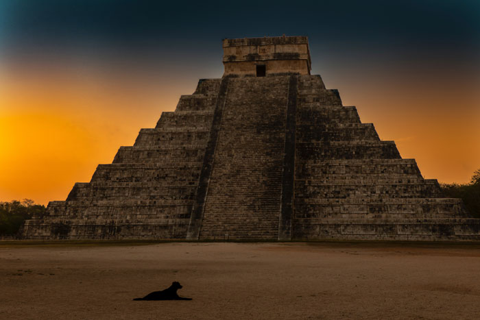 Solstice at Chichén Itzá at sunrise