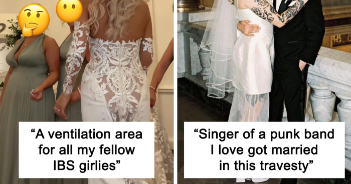 ‘That’s It, I’m Wedding Dress Shaming’: 98 Wedding Gowns Getting Shamed Online That Totally Deserved It