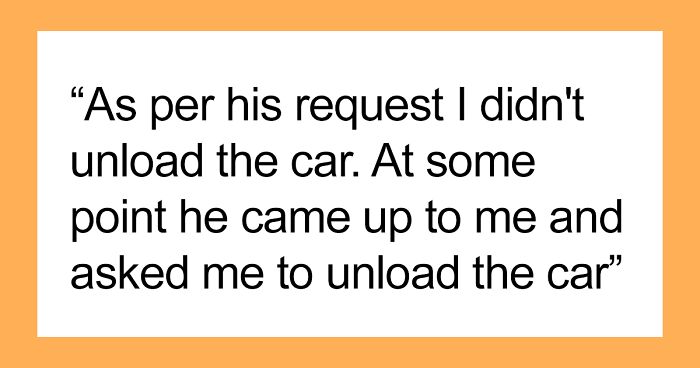 Employee Maliciously Complies With Colleague’s Demand Not To Unload His Car After Delivering Products, Lets Him Do It Alone The Next Time