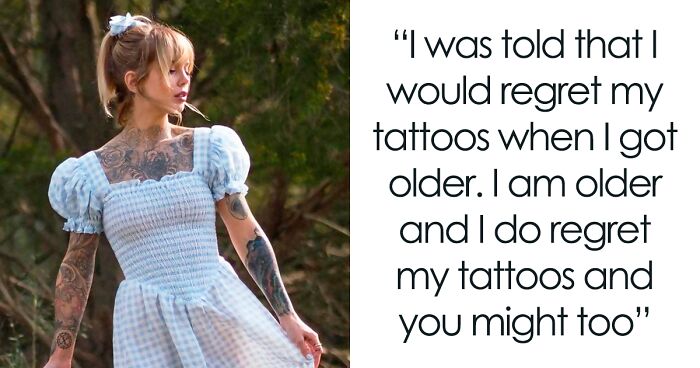 Heavily Inked 36-Year-Old TikToker Explains Why She Regrets All Of Her Tattoos