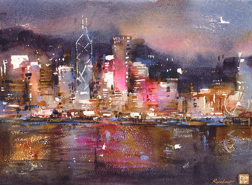 I Am A Watercolor Artist Who Created 5 Cityscapes, Here Is My Painting Process