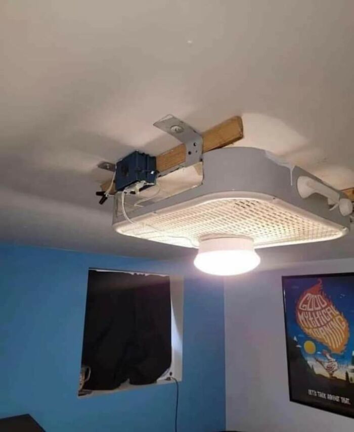 Came Across This On Facebook. Ceiling Fan With Lights!