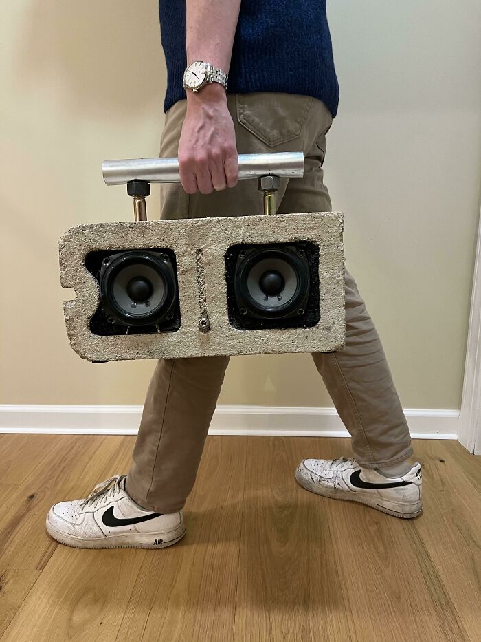 I Made A Working Cinderblock Speaker