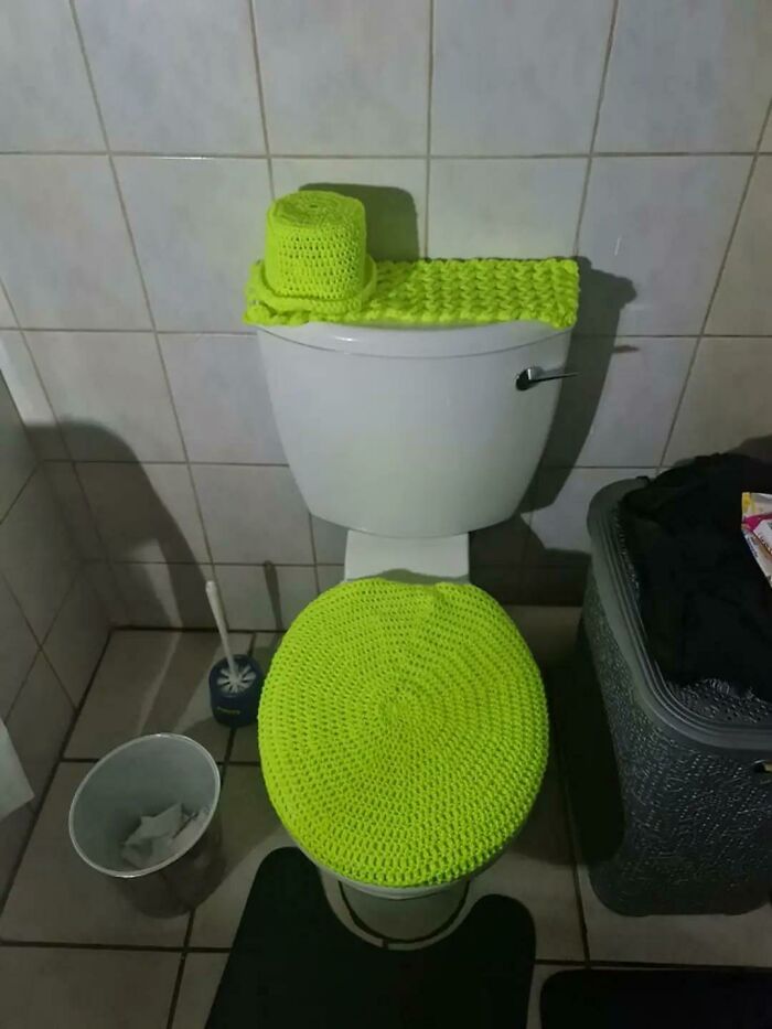 Crocheted Toilet Seat Cover